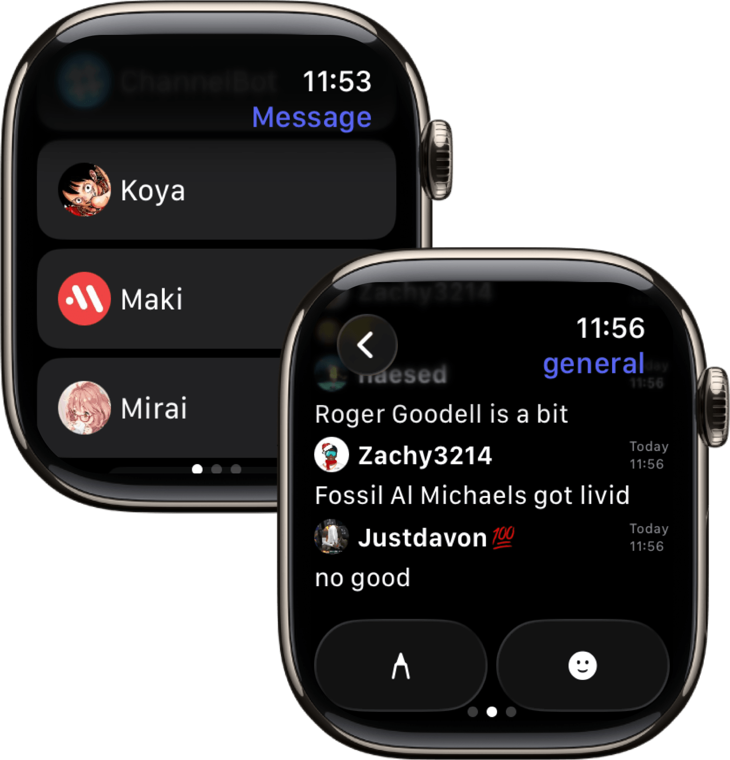 quick reply Discord messages on apple watch